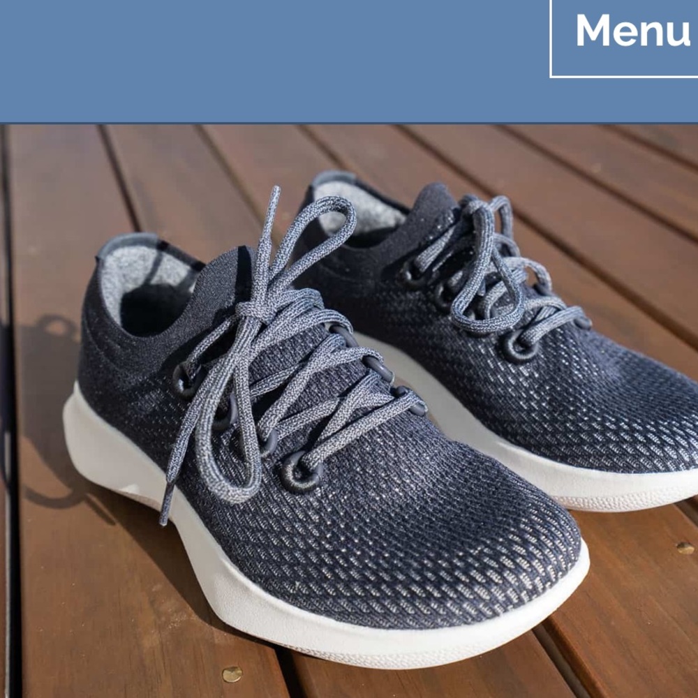 Allbirds Tree Dasher 1 Thunder/gray (White Sole) size‎ 8 with extra green laces